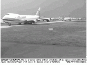 NAIA caused planes’ delayed arrivals here